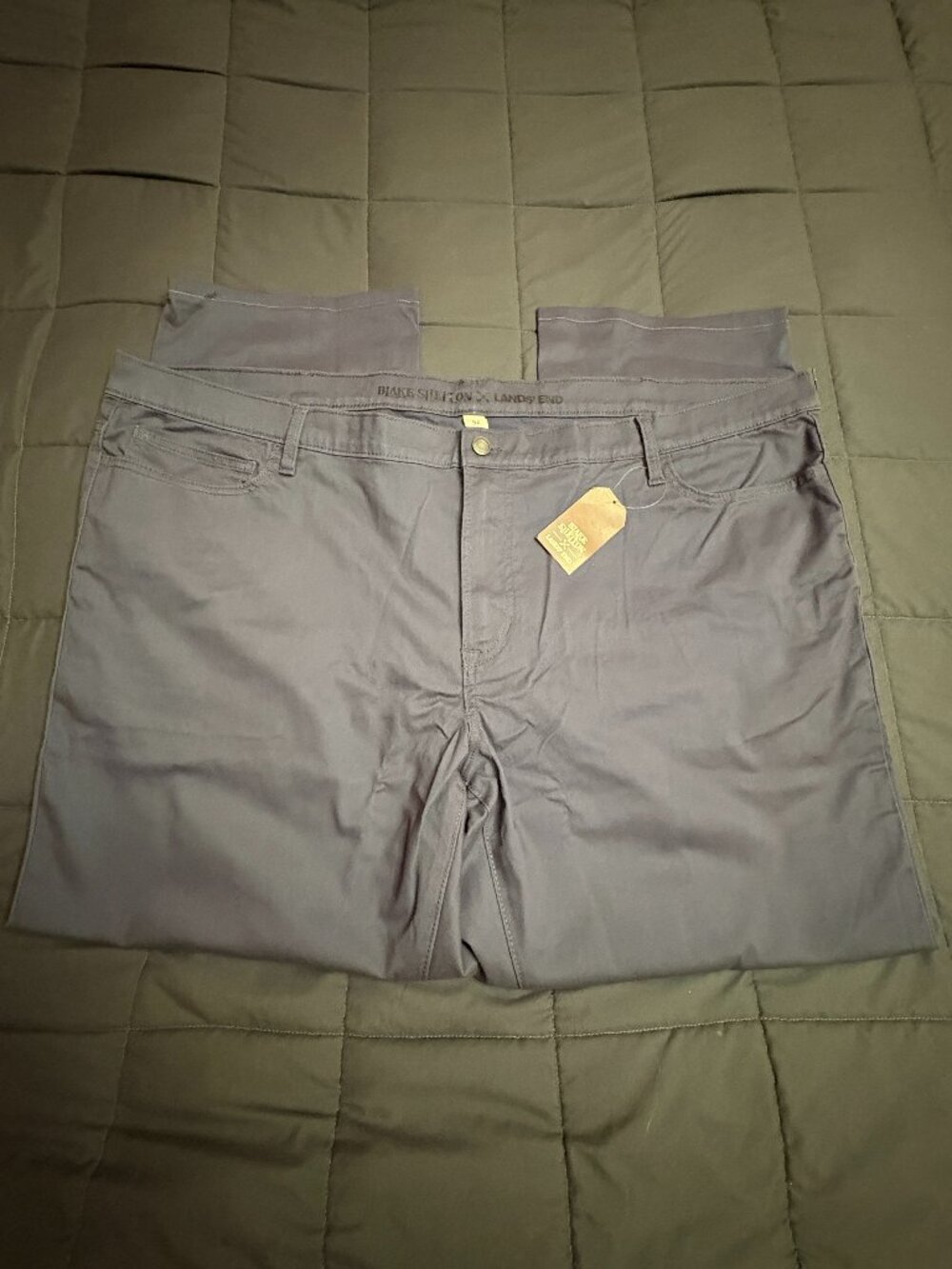 Blake Shelton Flint Blue Hybrid Traditional 5 Pocket Pant - 52 x 30 - NIP
